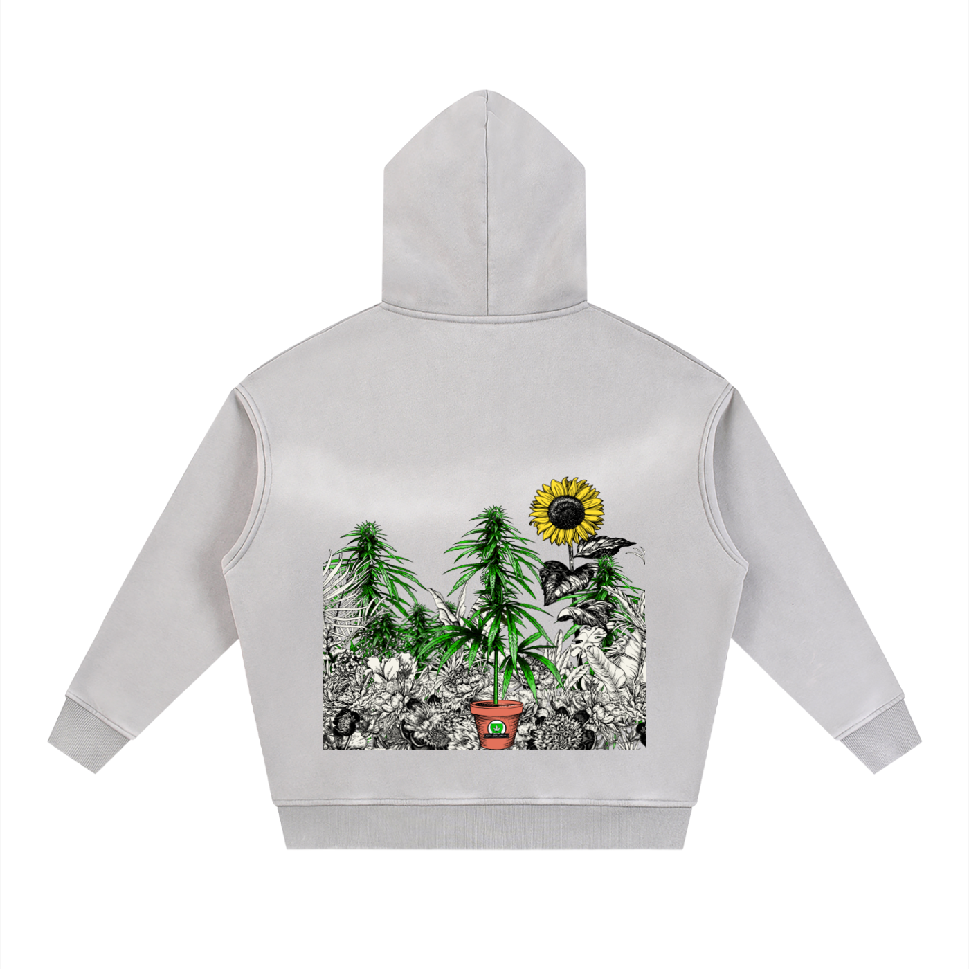 Sunfade Two-way Zipper Boxy Fleece Hoodie